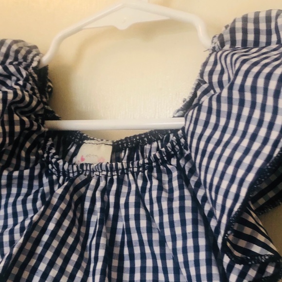 Heart And Arrow Off Shoulder Plaid Dress Size 5 - Picture 7 of 11